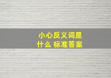 小心反义词是什么 标准答案